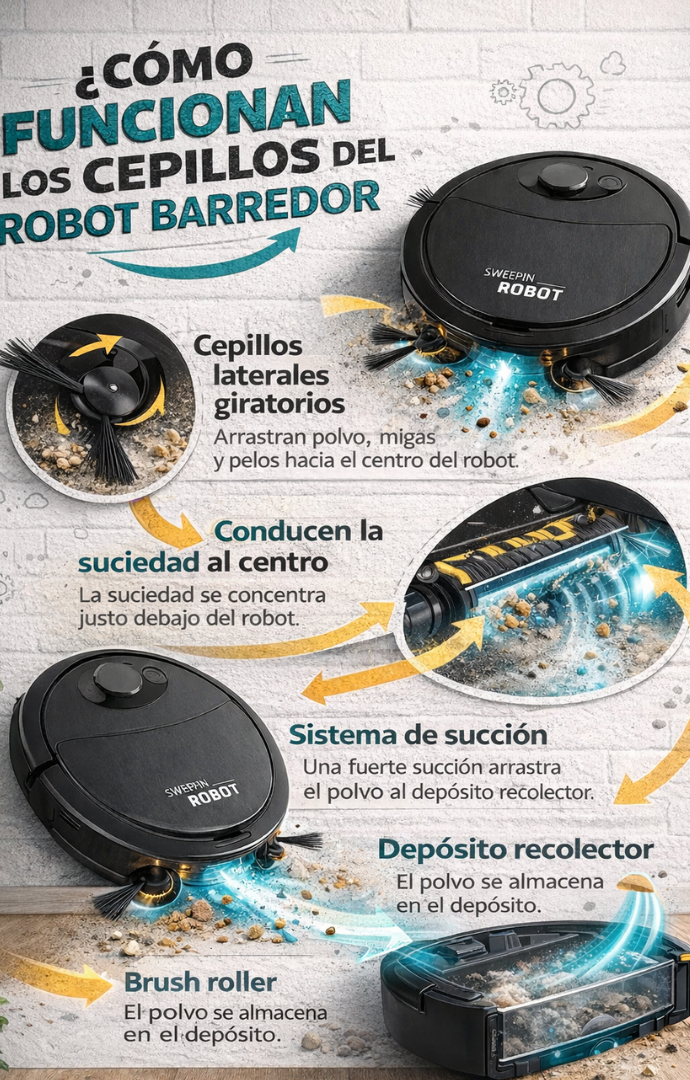 Aspiradora Robot Turboclean Pro 3 en 1